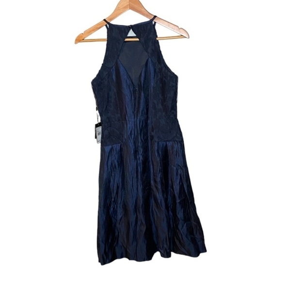 NWT Adrianna Papell Fit and Flare Midnight Blue Dress - Picture 3 of 10